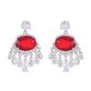 New Light Luxury Fashion Earrings Sweet Girly Heart High -End Super Fairy Temperament Micro -Inlaid Zircon Tassel Earrings