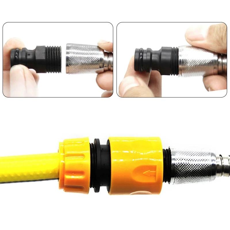 2Pcs 1/2" Threaded Tap Adaptor Garden Water Hose Quick Pipe Connector Car Wash Water Gun Accessories Home Gardening Parts