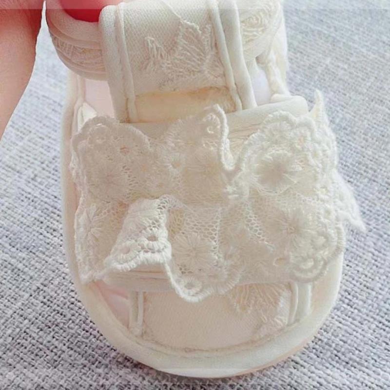 2024 New Breathable Cute Bow Summer Baby Girls Sandals Toddlers Soft Sole Flat Shoes Outdoor Indoor Prewalker