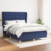 3128771 vidaXL Divan Bed with Mattress Blue 140x200 Cm Fabric