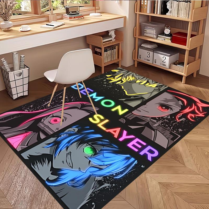 Dämonenjäger Druck Teppich, Waschbarer Boden Teppich, Für Eingangsbereich Wohnheim Waschküche Büro Arbeitszimmer, Heimdeko Geburtstag Weihnachtsgeschenk