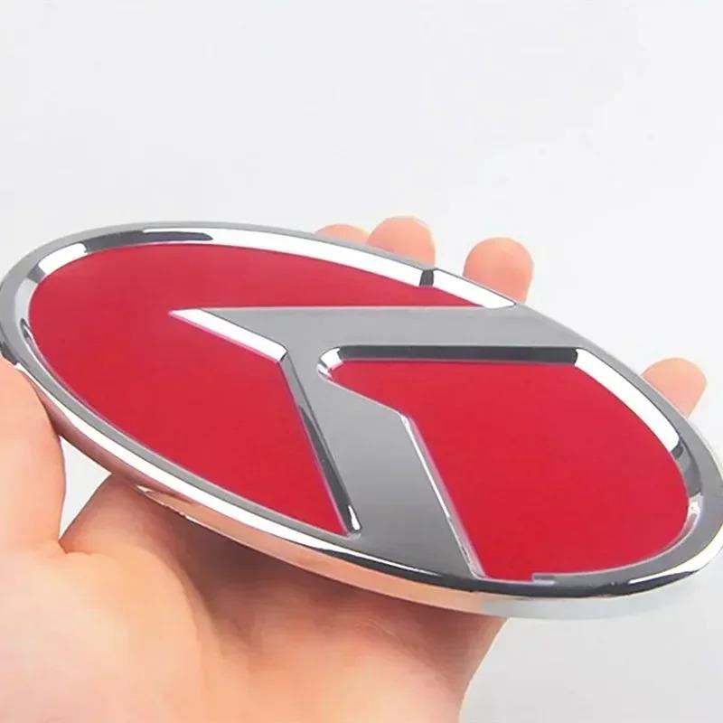 UHJL2 1 Stück x 3D ABS K Logo Auto Motorhaube Heckklappe Logo Emblem Abzeichen Aufkleber für Kia Sportage Optima Sorento Forte Rio Stinger K5