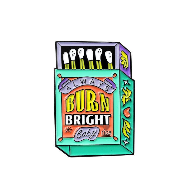 Cartoon Skull Matchbox Axe Brooch – BURN BRIGHT Trendy Accessory