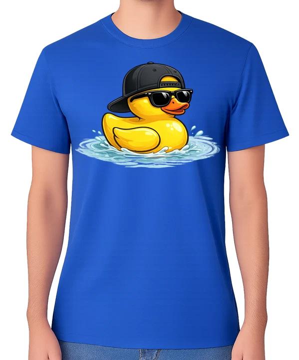 Cool Rubber Duck T-Shirt Funny Duck Sunglasses Cartoon Unisex Tee M