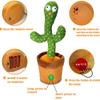 Dancing Cactus Toy Talking Cactus Toy for Babies Repeats What You Say Singing Mimicking Repeating The Cactus Plush Electric Toy with Colorful Glowing