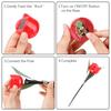 10PCS Outdoor LED Solar Lights Tulip Flower Lamp Landscape Lighting for Courtyard Lawn Waterproof Garden Stake Insert Solar Rose