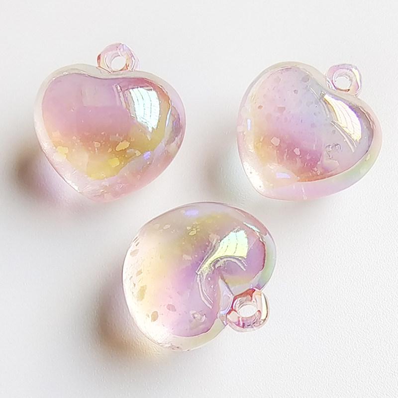 Iridescent Loose Powder Luminous Pendant Jewelry Accessories for DIY Peaches and Hearts