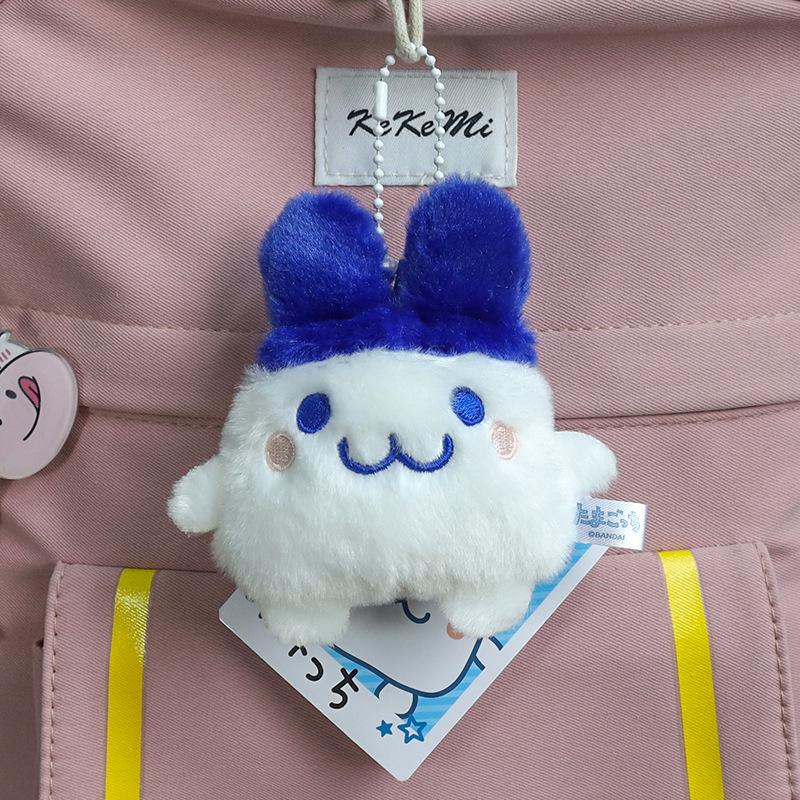 Tamagotchi Plush Keychain Cute Mametchi Memetchi Kuchipatchi Stuffed Pendant Cartoon Anime Bag Decoration Soft Doll Keyring