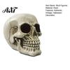 Halloween Party Decorations Resin Skull Figurine, Realistic Human Head Model, Spooky Gothic Style Interior Accents Statue for Indoor Fireplace Kitchen