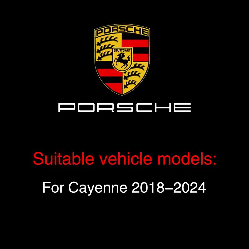 2Pcs Car Door HD Projector Lamp LED Decoration Atmosphere Light For Porsche Cayenne Panamera Macan 911 718 Taycan Boxster Cayman