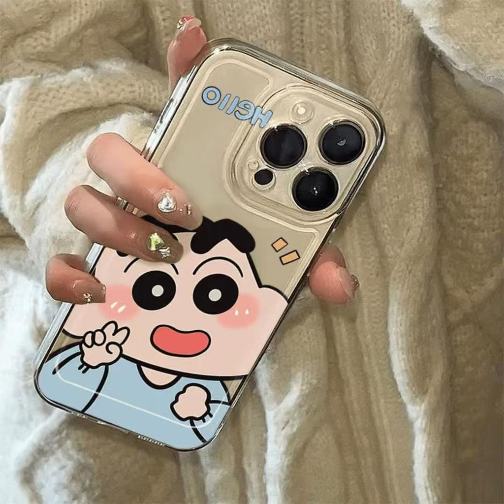 Cute personality applies to iphone17promax mobile phone case transparent apple 15 anti-drop 14 pro Japan and Korea 13/16