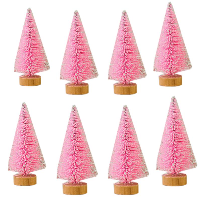 4/8PCS 10CM Christmas Tree Glitter Powder Colorful Mini Christmas Tree Christmas Table Decorations Cedar Decorations Home Decor