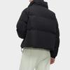 Fila Fusion Uniform Logo Print Stand Collar Loose Warm Puffer Jacket Women Outerwear Black T11W345902FBK