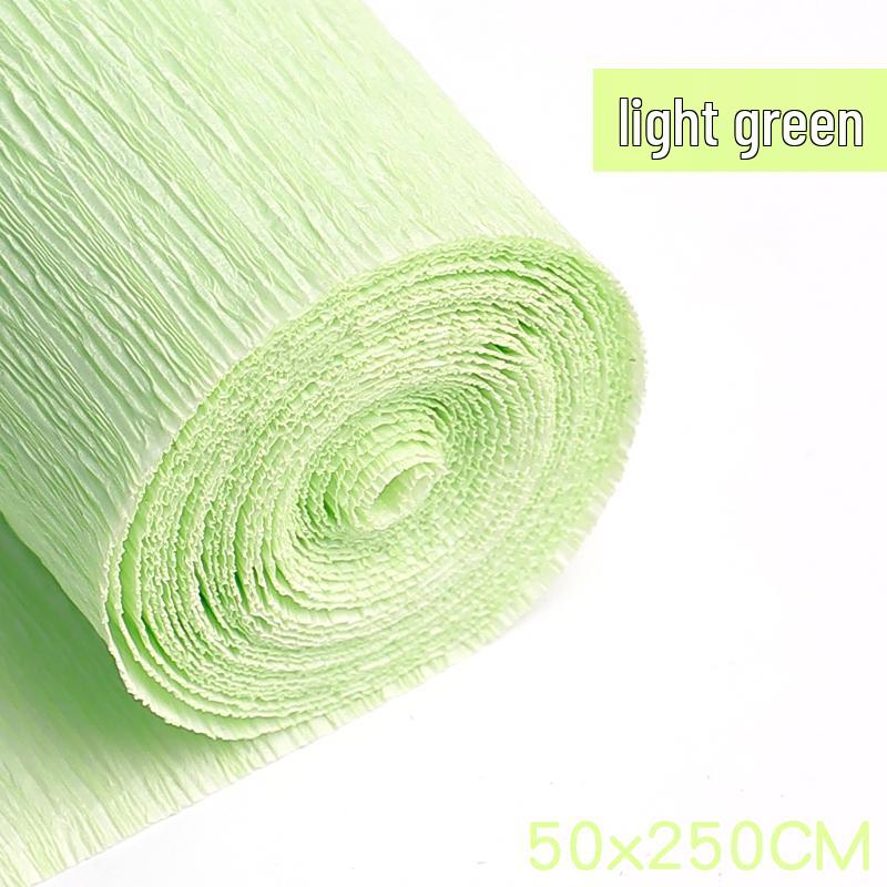 Thick Green Crepe Paper for DIY Handmade Floral Art and Rose Crafting