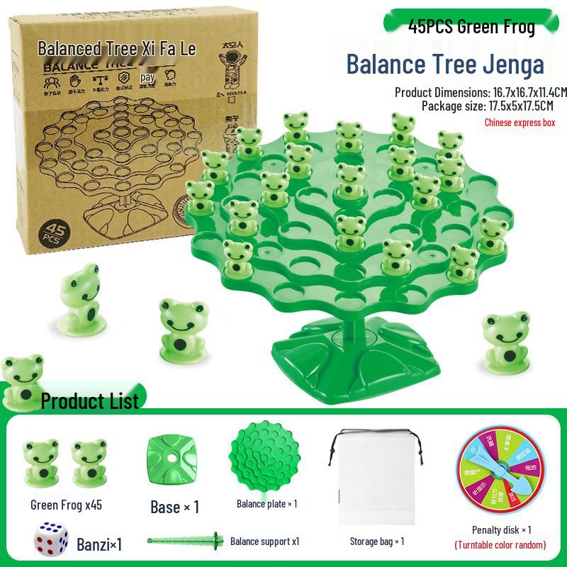 Penguin Icebreaker Balancing Tree Board Game with Face-Changing Rubik's Cube and Hidden Building Blocks - Free Shipping