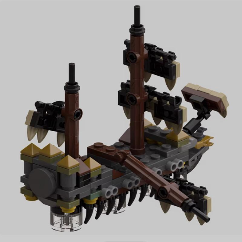 Non-Toxic Moc Mini Silent Mary Pirate Ship Series Moc Small Particle Assembled Building Blocks Children'S Toys