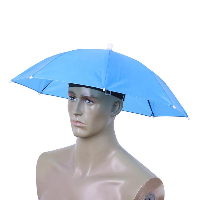 55/65cm Portable Outdoor Umbrella Hat Cap Folding Women Men Umbrella Fishing Hiking Golf Beach Headwear Handsfree Umbrella