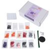 DIY Beaded Christmas Tree Decoration Set with Multicolored Plastic Beads, Warm Light for Tabletop, Shelf, and Entryway 87HA