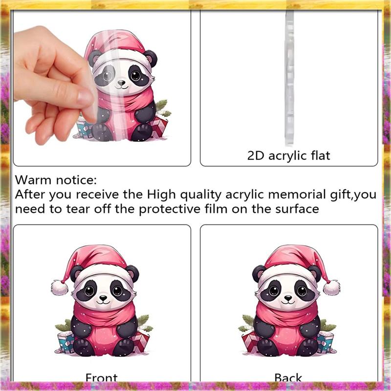 Aug. For Home Decor Christmas Advent Calendar With Santa Hats Acrylic Mini Xmas Tree Panda Pendant For Home& Garden Decorations