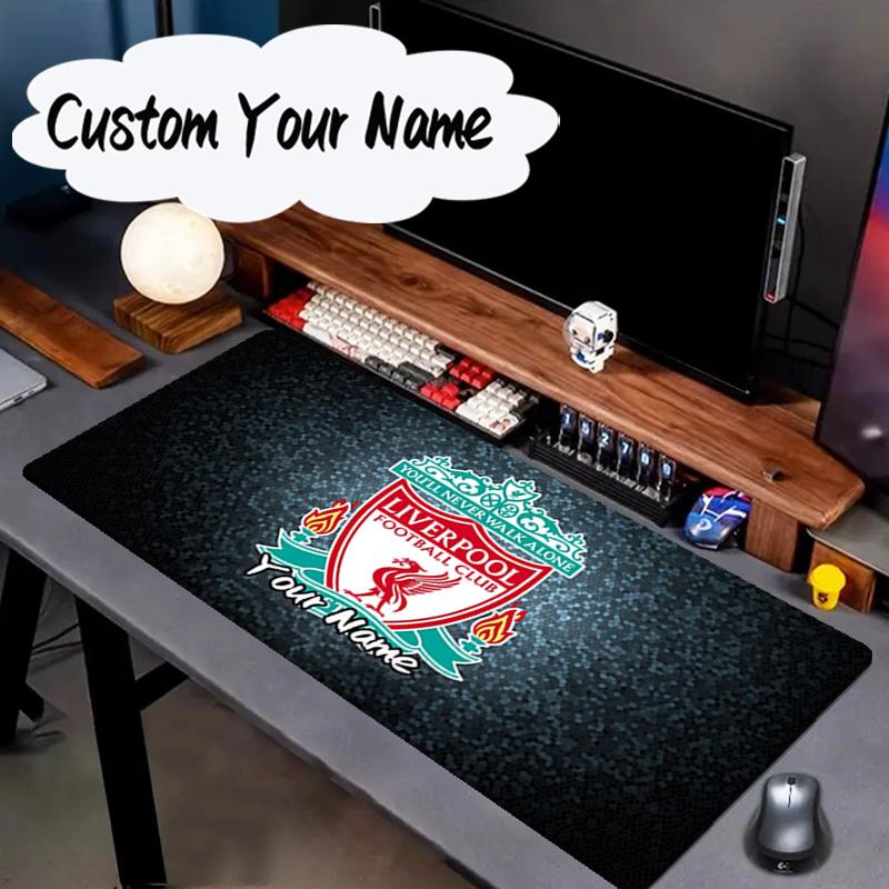 Custom Name Mouse pad Football Liverpool Crest Mouse pad, Gaming Mouse Pad, keyboard pad, Desk Decor for computer notebook Fan Birthday Gift