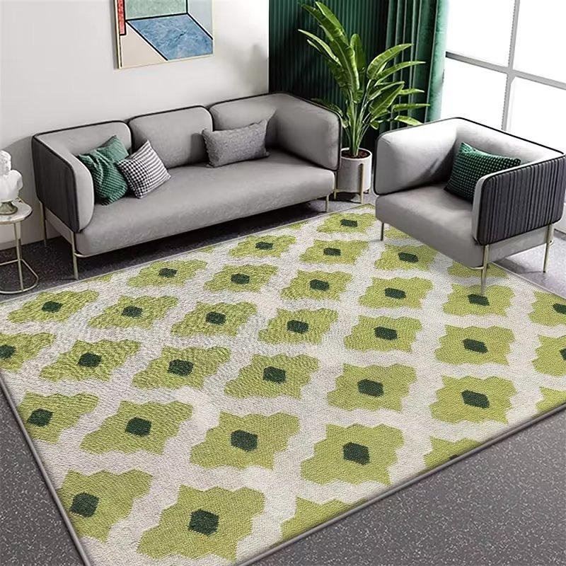 Living Room Coffee Table Carpet Striped Graphic Floor Mat Household Living Room Large-area Laying Soft Floor Mat