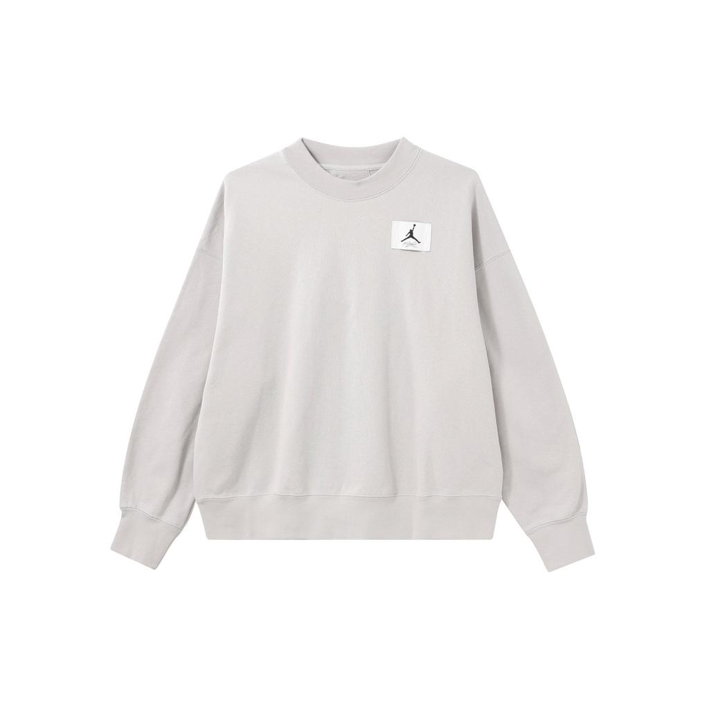 Jordan Sweatshirts Women's Light Iron Ore Gray Crew Neck Thickened Regular DM5190-012
