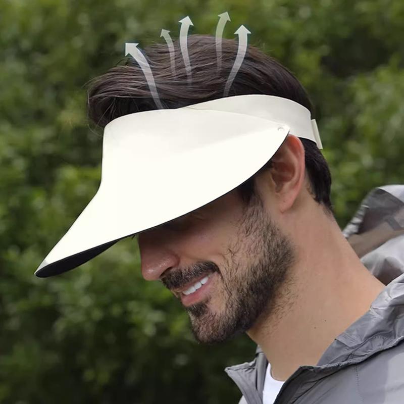 Unisex Couples Sun Visor Cap, Spring Summer UV Protection Breathable Hat, Adjustable Elastic Band for Outdoor Work & Daily Wear