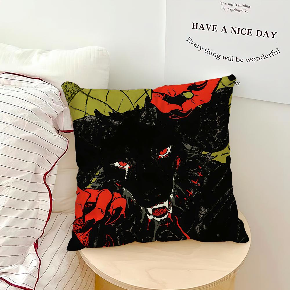 

Furry vintage N-Nagabe manga cushion cover Comfortable soft Pillow Case for Sofa Living Room Home office Decor Protective Covers 30x30CM(12x12in)