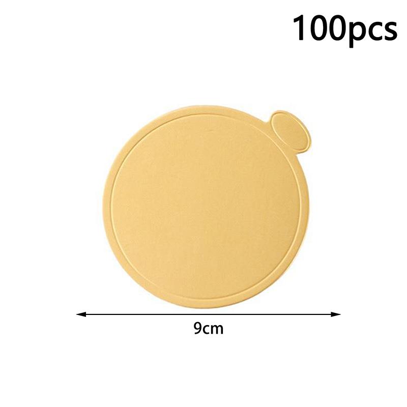 

100 шт. 8/9 см Золотая основа для торта Одноразовая круглая подложка для муссового десерта Бумажная салфетка для еды Поднос для демонстрации торта Аксессуары для выпечки Инструменты L