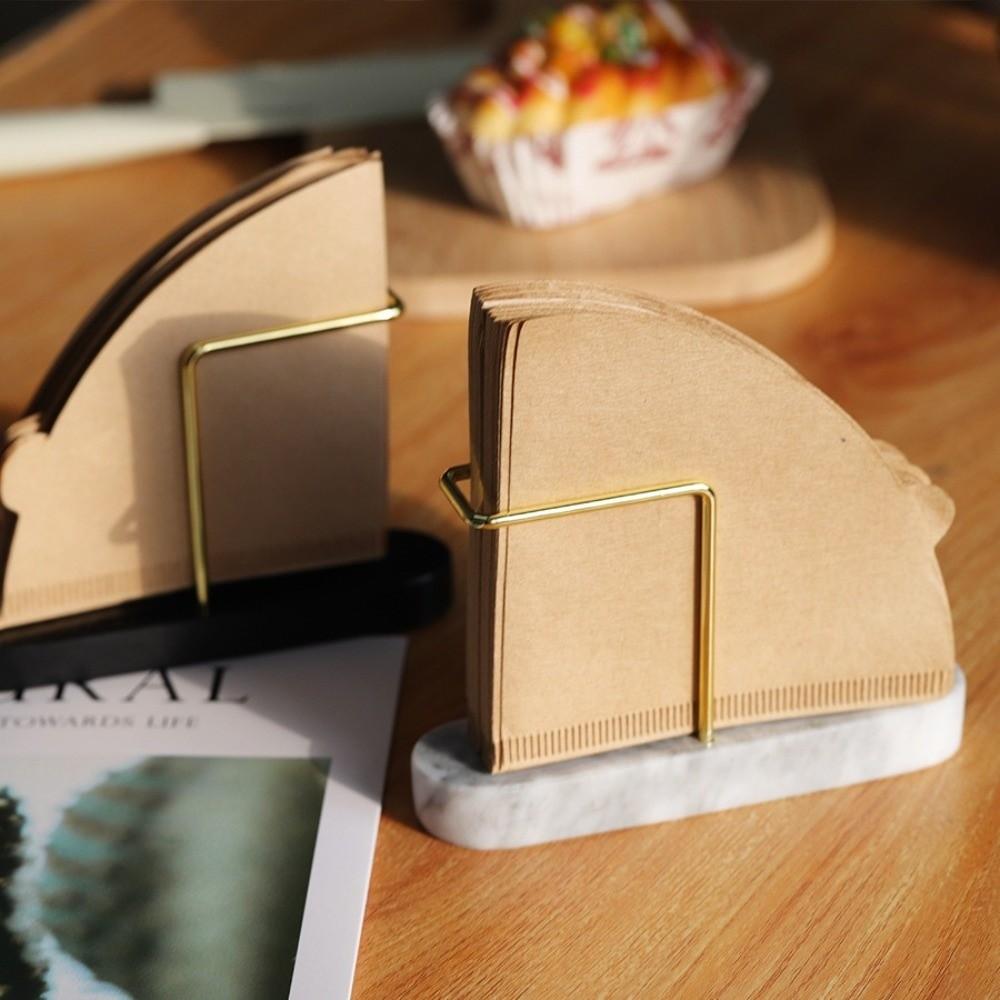 Vertical Design Stand Coffee Filter Storage Durable Wooden Dustproof Bracket  Coffee Bar