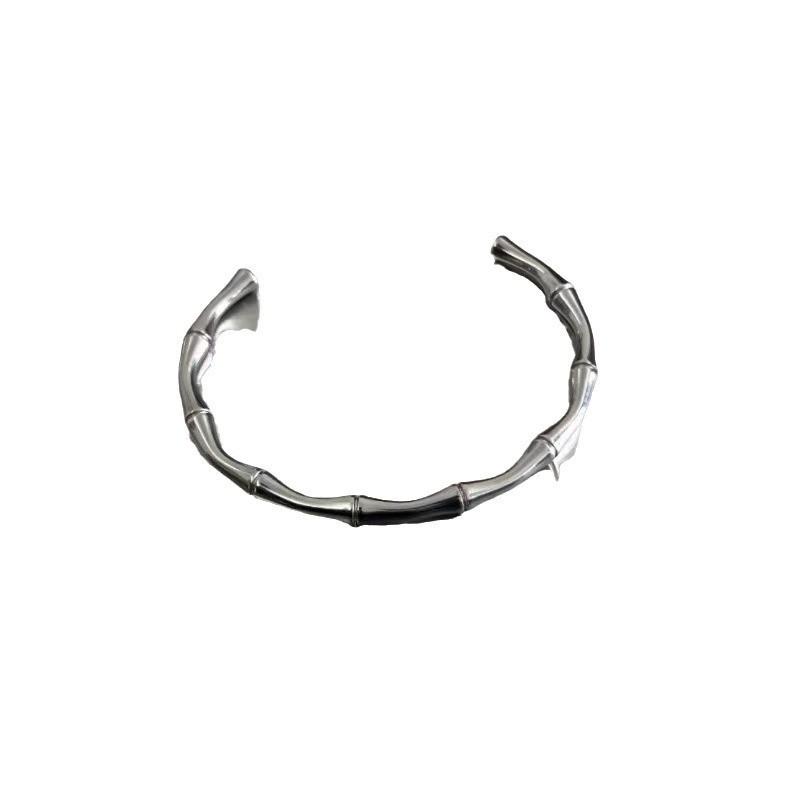Steel Titanium Chic Bamboo Bracelet With Electroplating For Longlasting Shine