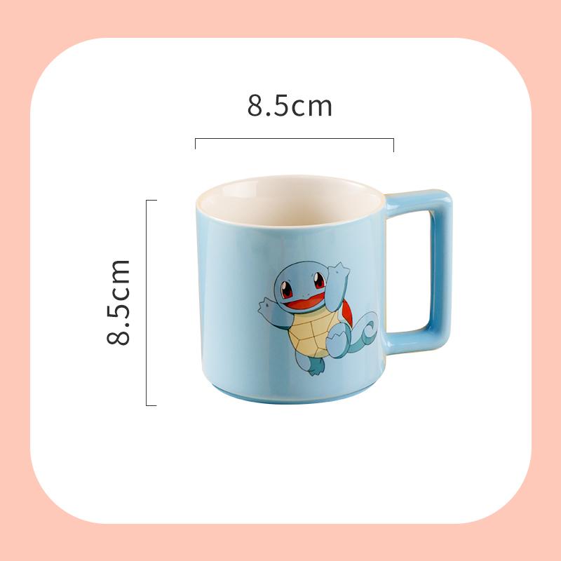 SHUNXIANG Ceramic Mug for Pokémon Licensed Cute Charmander Jigglypuff Cartoon Water Cup Coffee Cup Anime Themed Ceramic Cup Gift