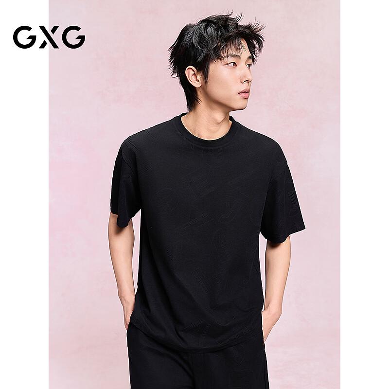 GXG Men s Dark Print Round Neck Knit T-shirt M