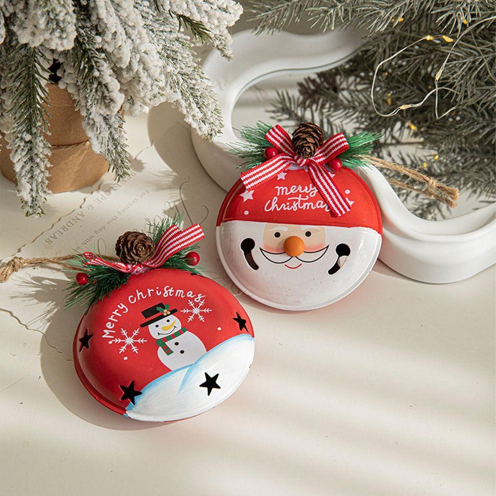 Pleasant Sound Snowman Bell Pendant Santa Claus Christmas Tree Hanging Bells  New Year Gifts