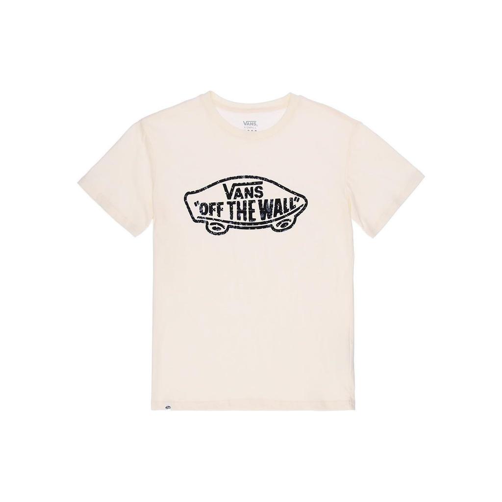 Vans Logo Printed Round Neck Comfortable Fashion Pullover American Vintage Short Sleeve T-Shirt Women Tops Off-White VN0A7Q273KS