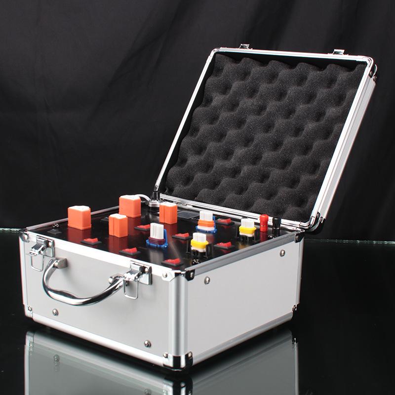 Portable Automotive Lens Light Tester for Headlight Wattage and Current Detection Test Box серебряный