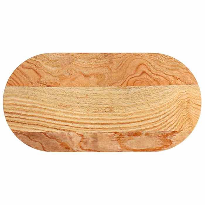 VidaXL Table Top 80x40x4 Cm Solid Oak Wood Oval, Coffee Table Top, Replacement Table Top, 4009073