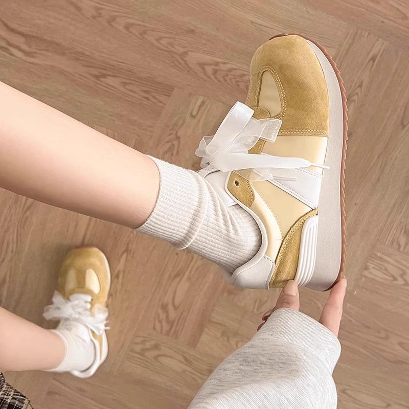 Fashion 2025 Hot Sale Shoes Female Mixed Colors Women's Vulcanize Shoes Outdoor Women Sneakers Lace Up Low Heel Women's Casual Shoes