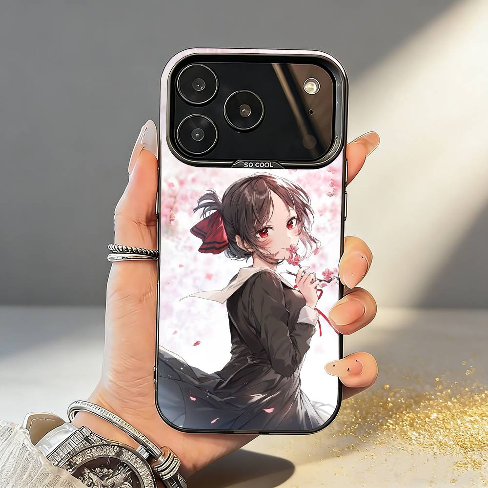 

1 шт. Очаровательный чехол для телефона S-Shinomiya K-Kaguya для iPhone17,16,15,14,13,12,11, Pro, MAX Белый Матовый Ударопрочный Чехол iPhone13PROMAX