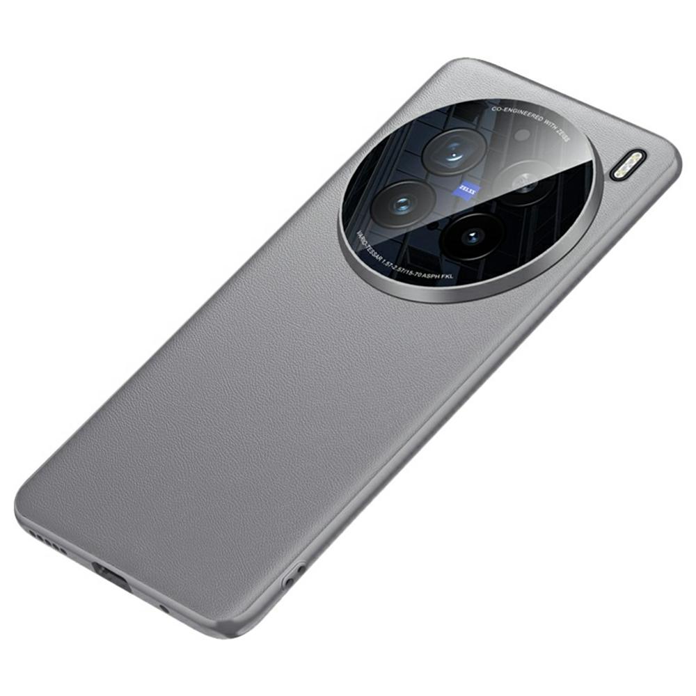 

For vivo X200 Pro 5G Case Drop Resistant PU Leather+TPU Phone Cover Grey