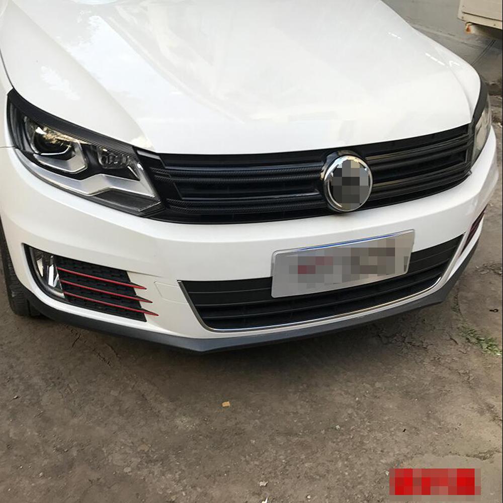 Colorful Grille Grill Carbon Fiber Stickers And Decals Car-styling For Volkswagen VW tiguan 2013-2017 Accessorie