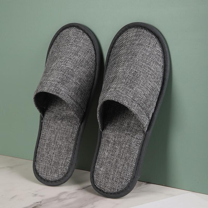 Wholesale Disposable Linen Cotton Anti-slip Hotel Slippers