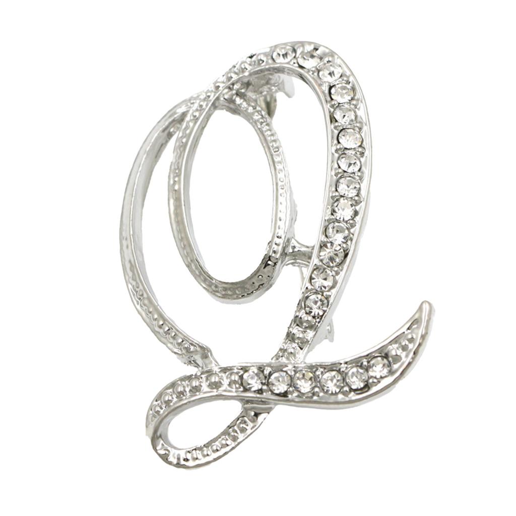 English Letter Brooch With Water Filled Diamond Alloy Chest Flower, Clothing Accessory Pin