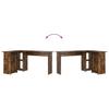 Desk Smoked Oak 142 x 102 x 73 cm Engineered Wood