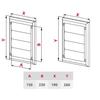 Ventilation Grille - KOTARBAU - 140x210 Mm - White - Lockable Slats - Wall Mounting