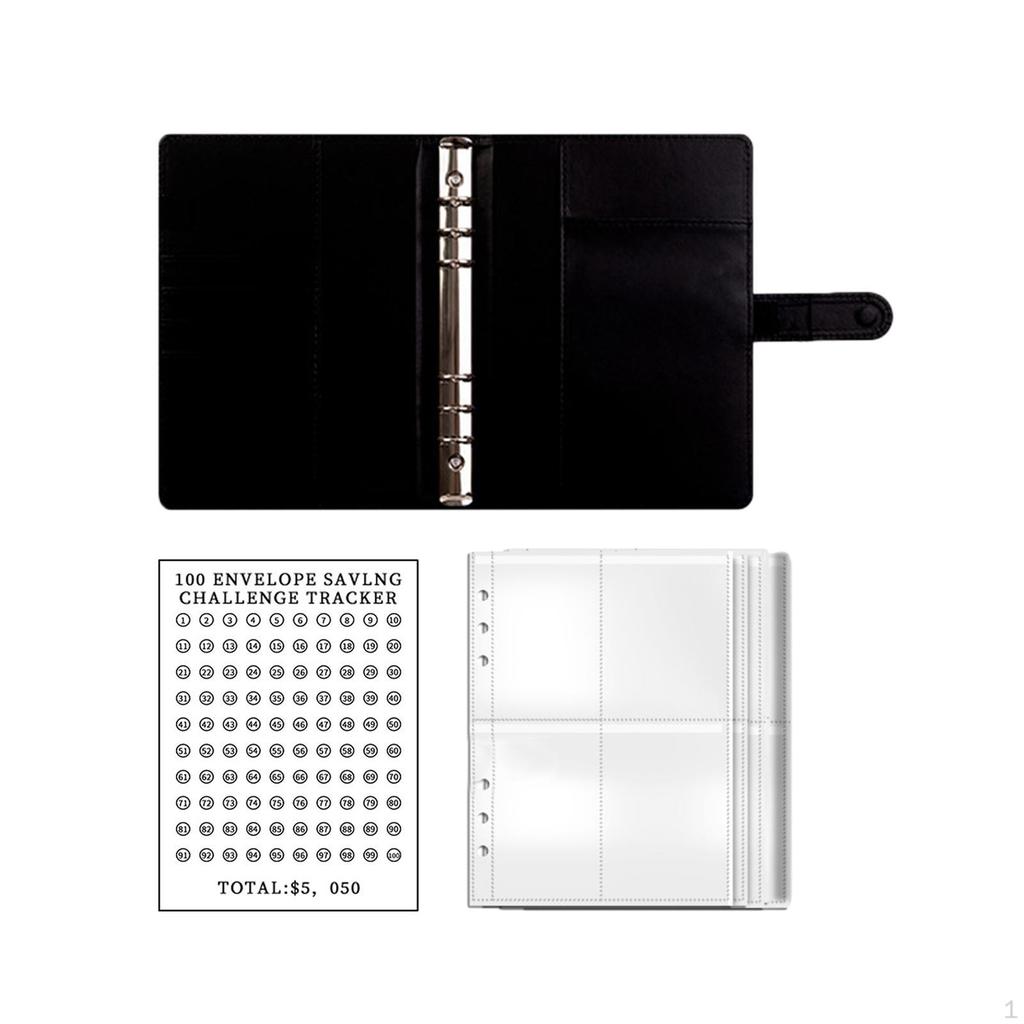 100 Envelope Challenge Binder, Savings Challenges Binder for Saving Money