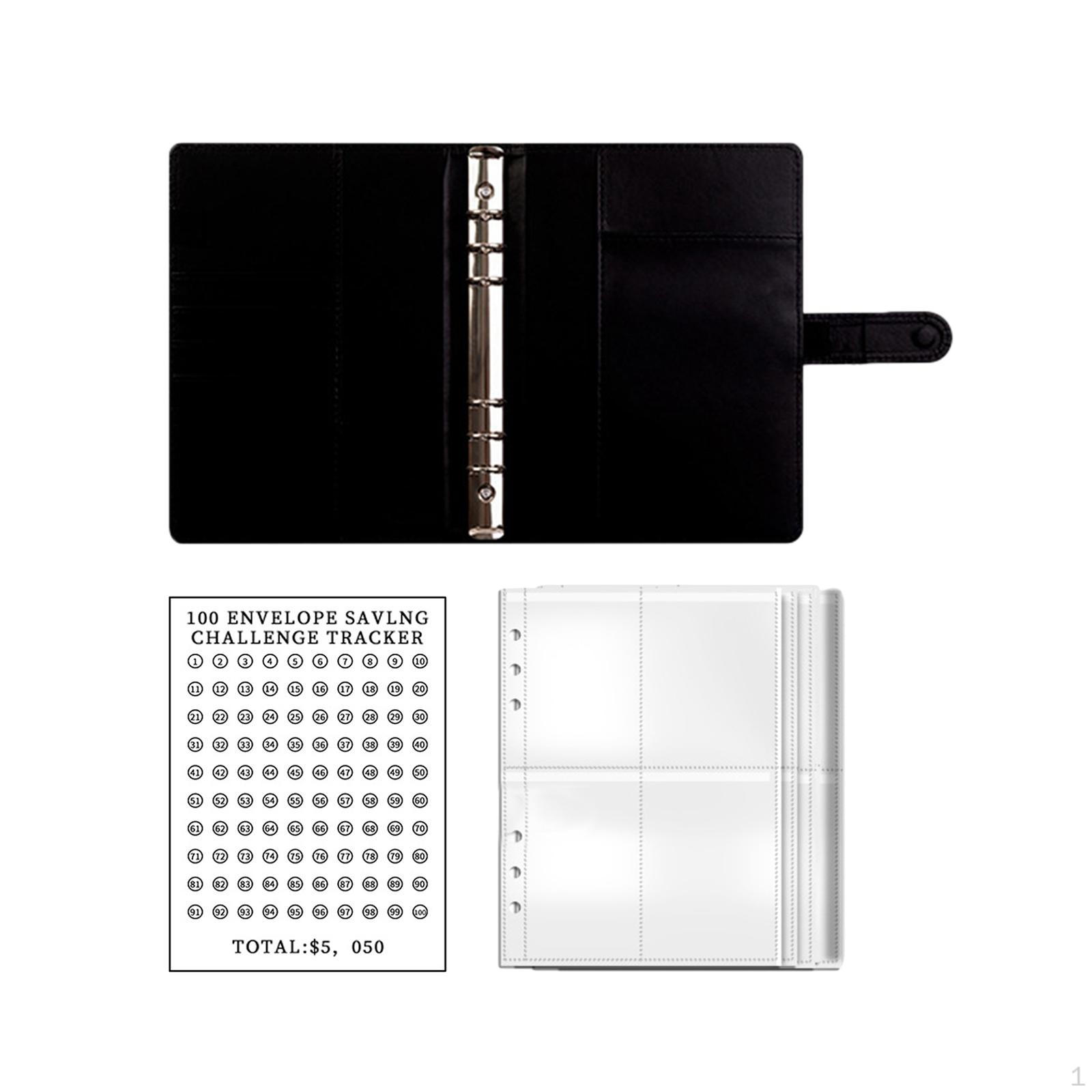 100 Envelope Challenge Binder, Savings Challenges Binder for Saving Money