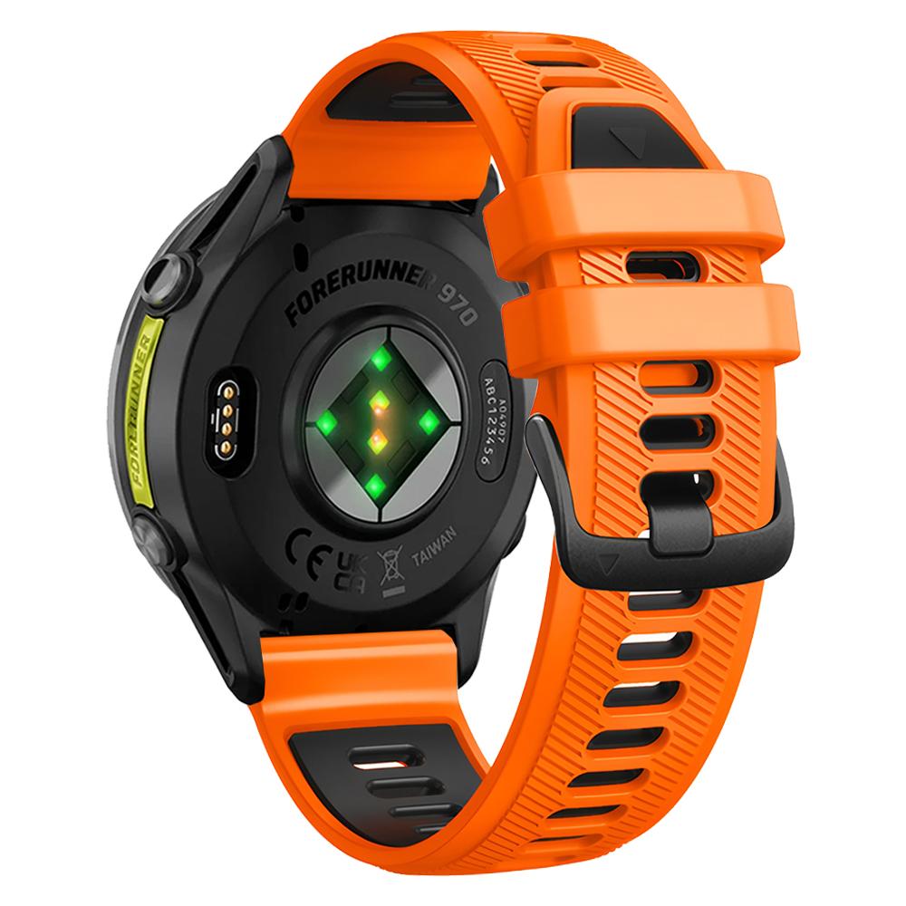 22mm silikonový řemínek pro Garmin Forerunner 970 965 955 Solar 945 935 745 Dvoubarevný sportovní řemínek náramek doplňky