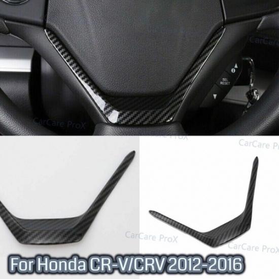 1pc Carbon Fiber Cover Trim ABS Steering Wheel Strip For Honda CR-V/CRV 2012-16