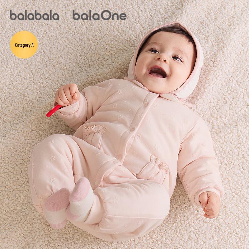

Balabala Baby Girl s Floral Thickened Romper